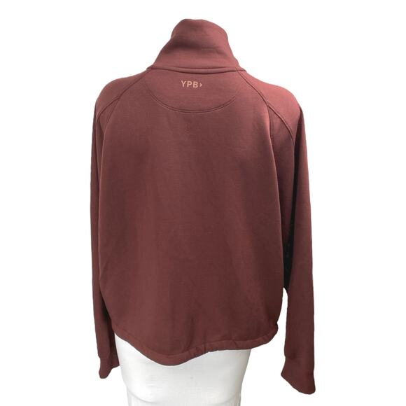 Abercrombie & Fitch YPB Women's Brown Long Sleeve Zip Up Bomber Coat Jacket L - Picture 2 of 3